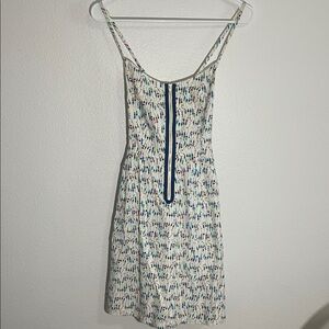 Lilly Pulitzer White and Blue Mini Dress